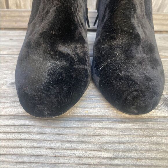 Mango Velvet heel ankle boot black size 7 - Picture 2 of 10